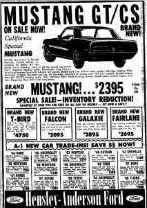 GT/CS ad - Hensley-Anderson Ford